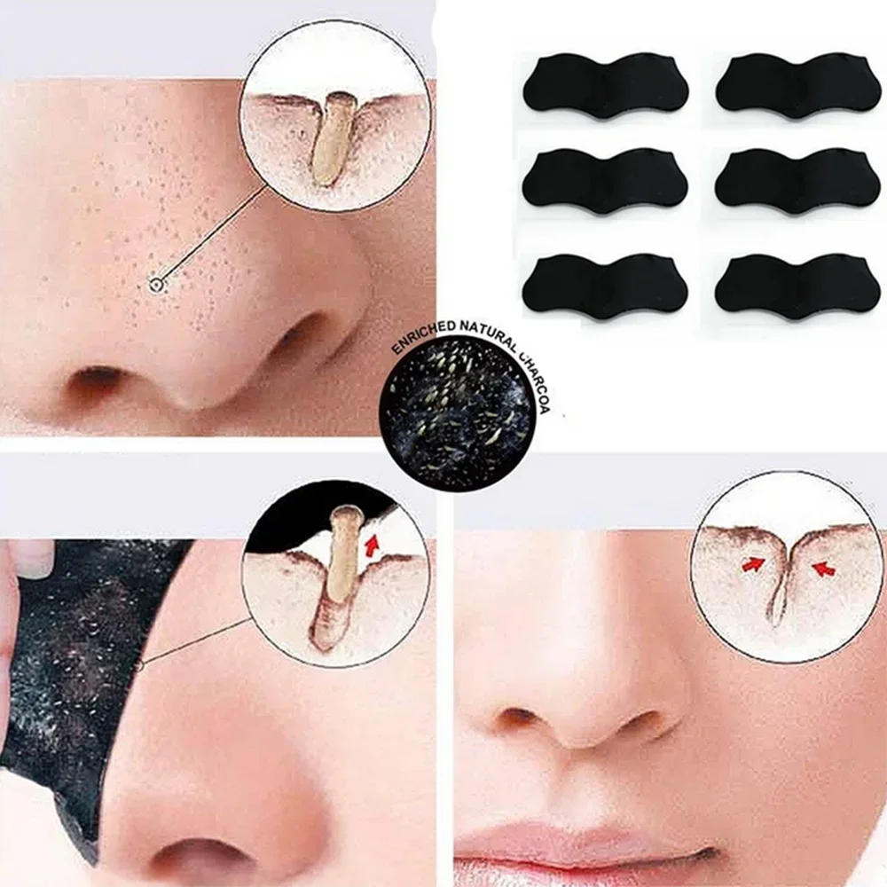Bamboo Charcoal Blackhead Removal Nasal Patch Remove Acne Peel-off Nasal Strips Nose Spot Sticker Face Pore Cleaner Mask