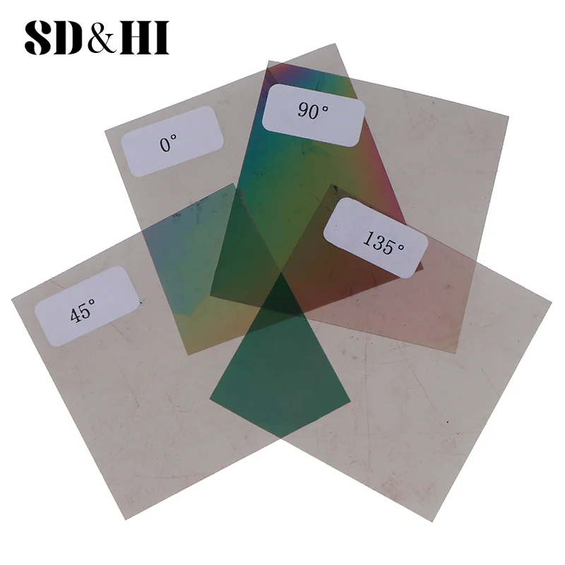 Polarizing Film0/45/90/135 Degree Angle Test Tool For LCD/LED Screen Blank Screen Screen Repair 5x5cm Screen Polarizer Replacem