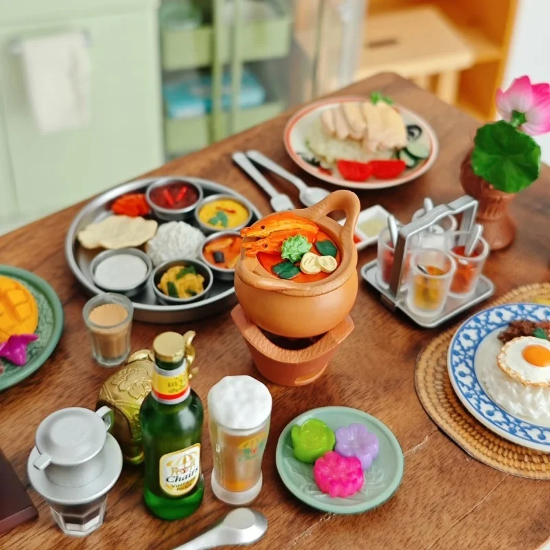 ฟิกเกอร์ Re-Ment ชุดอาหารเอเชีย กล่องสุ่มขนาดเล็ก ฉากจิ๋ว ของเล่นขนม ของสะสม ของขวัญสำหรับเด็ก