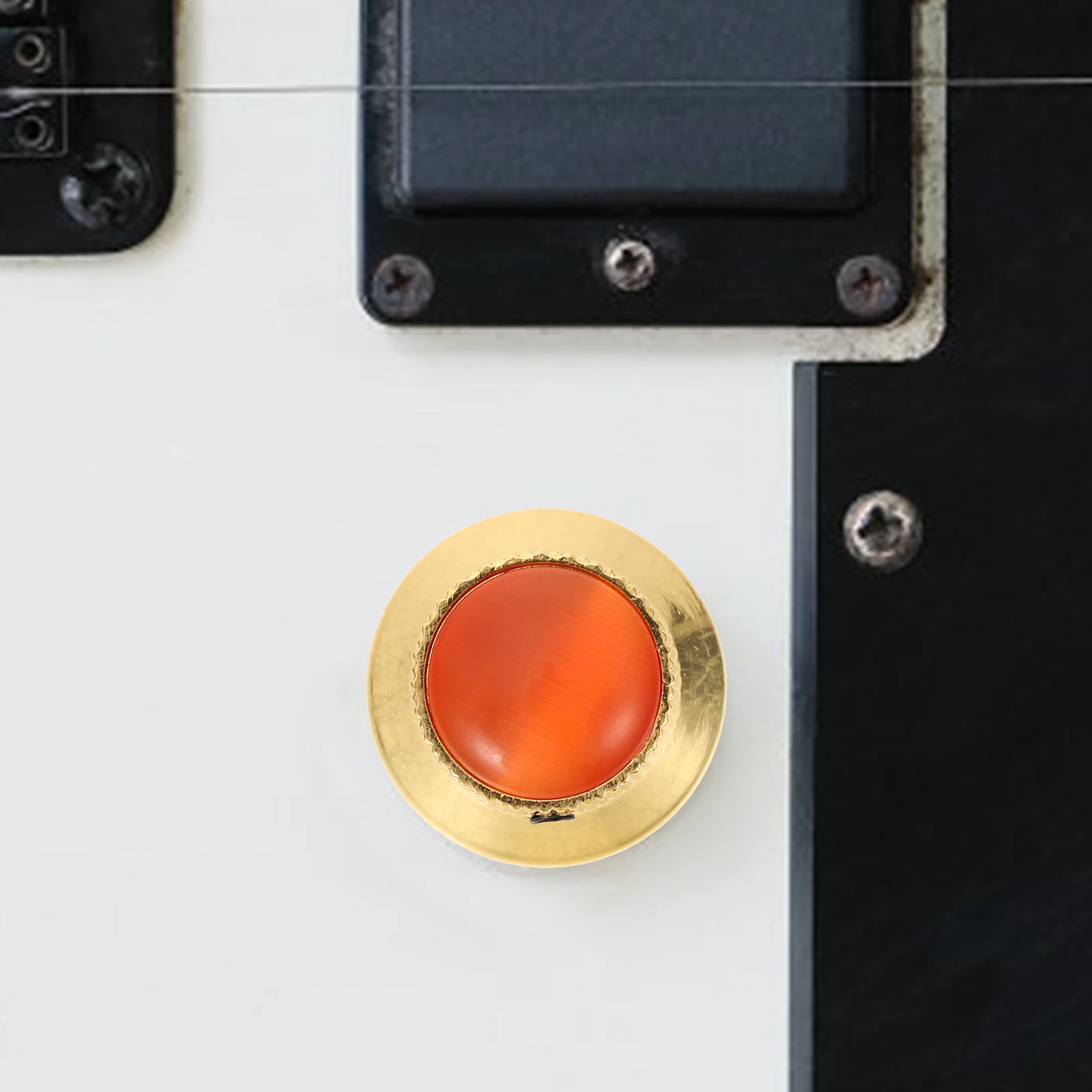 

3 pcs Metal Red Plated Volume Tone Control Durable Replacement For Electric Bass Guitars Fit Most Models Electric Guitar