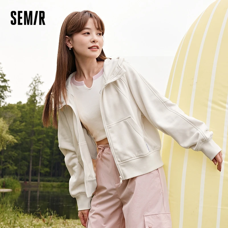 Semir-abrigo holgado de manga raglán para mujer, chaqueta sencilla con capucha y temperamento, a la moda, para otoño, 2023