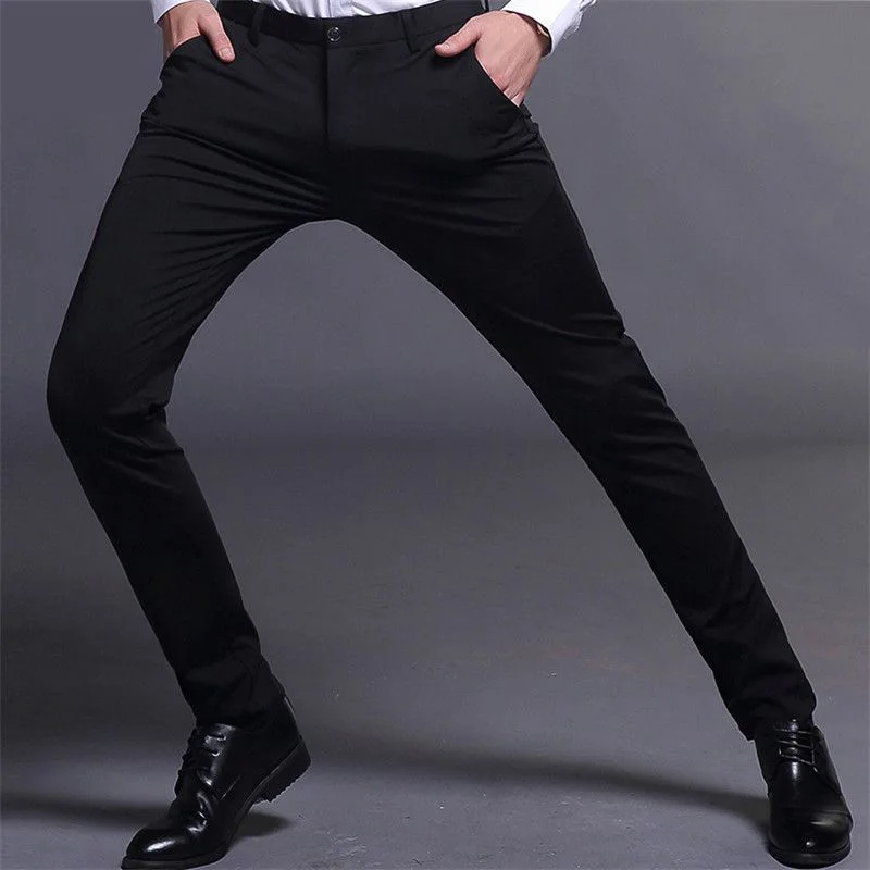 Fashion Loose Spliced Pockets Zipper Business Pants Men's 2023 Autumn New Oversized Solid Color All-match Casual Pants