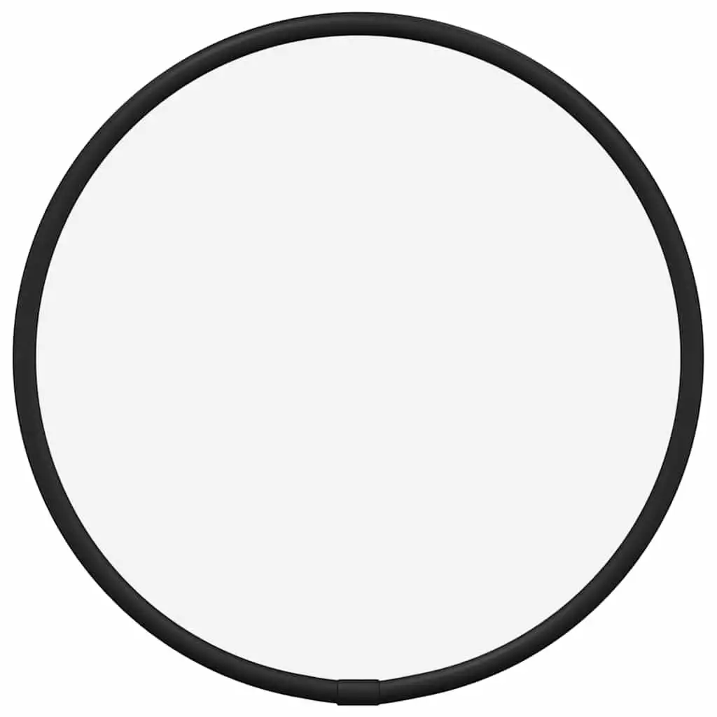 vidaXL Ornement décoratif rond en verre PVC noir Ø20 cm, verre de 4 mm d'épaisseur, décoration murale de table intérieure