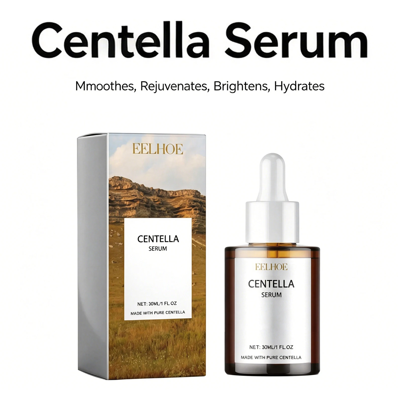 Centella Asiatica Serum Face Essence Soothing Moisturizing Skin Barrier Repair Nourish Skin Brightening Facial Moisturizer 30ml