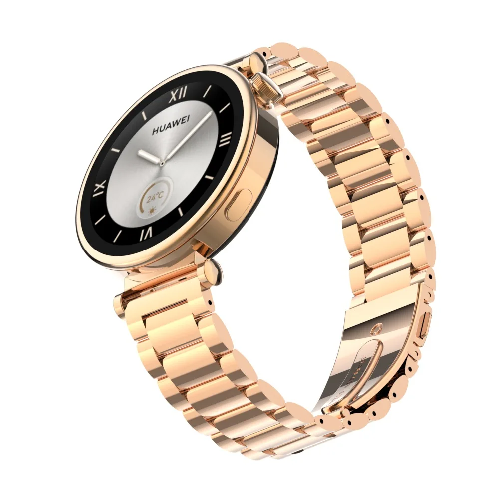 

18mm Stainless Steel Strap Bracelet for Huawei Watch GT4 41mm Metal Wristband Folding Buckle