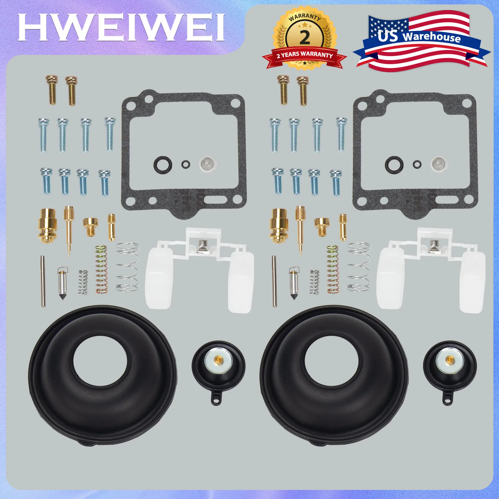 

2X Carburetor Carb Repair Rebuild Kit Set for Yamaha Virago 1100 XV1100 88-99
