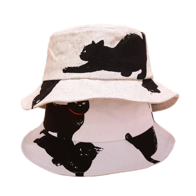 Literary and artistic small fresh sunshade hat summer cute all-match outdoor foldable basin hat