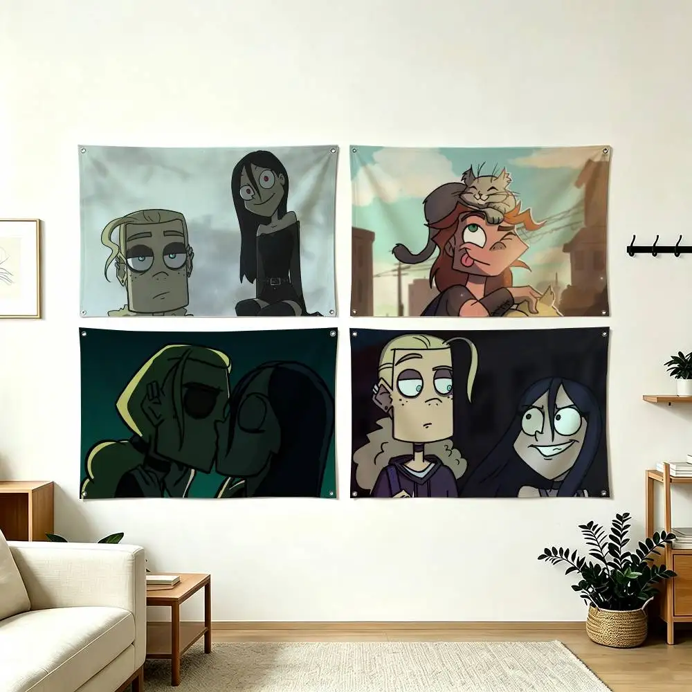 M-Metal Family Animation Flag Suitable For Party Club Outdoor Interior Wall Decoration Banner Fans Gift