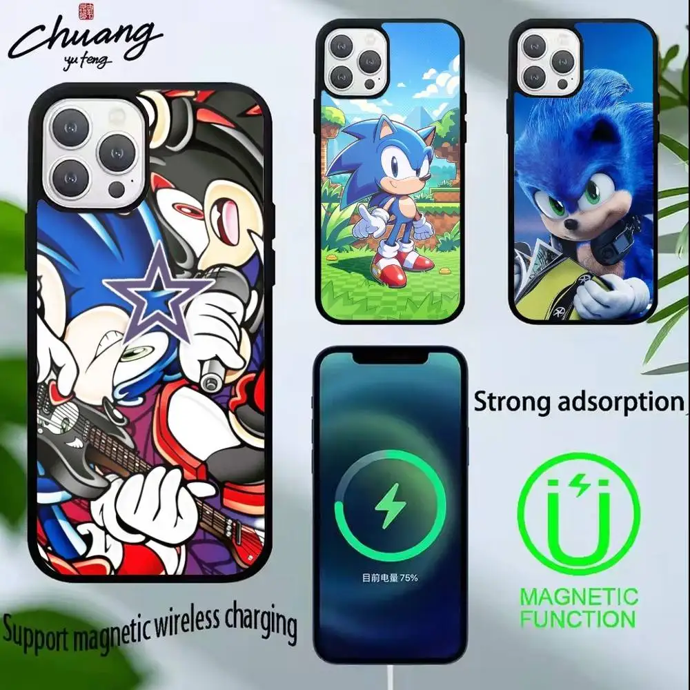 

F-Shadow the Hedgehog Phone Case For iPhone 14,16,15,13,17,12,Plus,Pro,Max Magnetic For Magsafe Frosted Cover