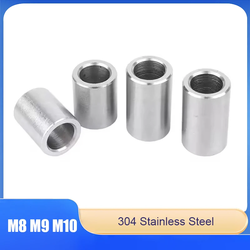 

304 Stainless Steel Sleeve Extended Cylindrical Steel Sleeve Support Column Threadless Hollow Bushing M8 M9 M10 Washer Sleeve