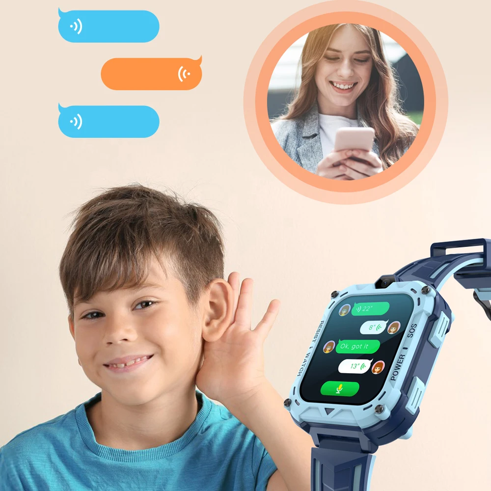 VALDUS VK39 4G 키즈 스마트워치 GPS SOS 영상통화 WIFI SIM 카드 0.08M픽셀 카메라 대화면 2025 신형 4G 어린이 선물용 시계 썸네일 4