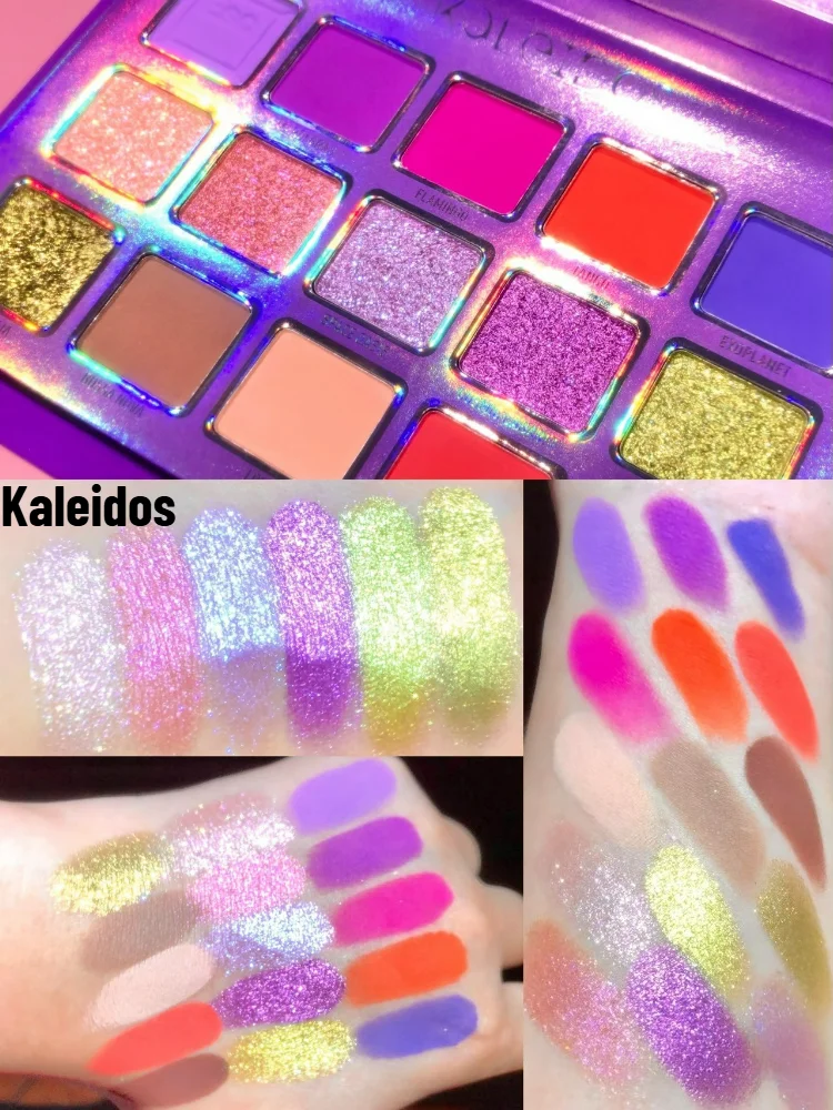 Kaleidos Escape Pod Collection 15Color Chameleon Eyeshadow Matte Shimmer Smooth Texture High Saturation Makeup