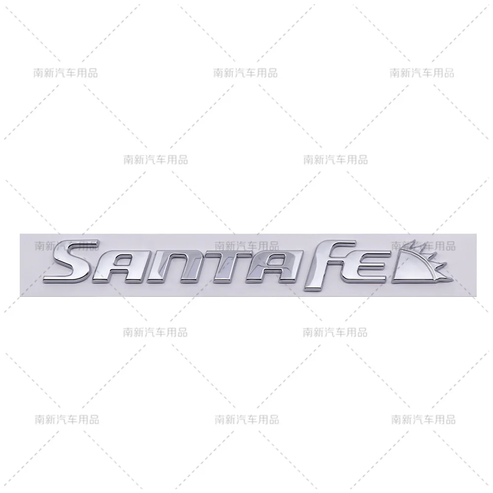3D ABS SANTA FE Letter Car Emblem Badge Sticker Fit Hyundai New Santa Fe Rear Trunk Car Styling Decal
