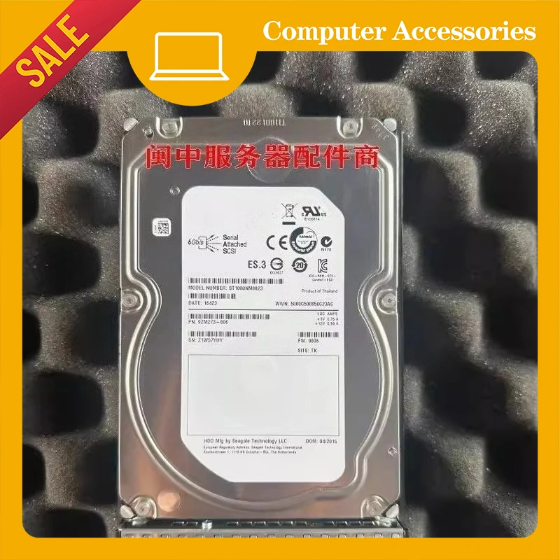 

Для Lenovo RD430/450/630 03T8333 ST1000NM0023 серверный жесткий диск 1 ТБ SAS 3,5