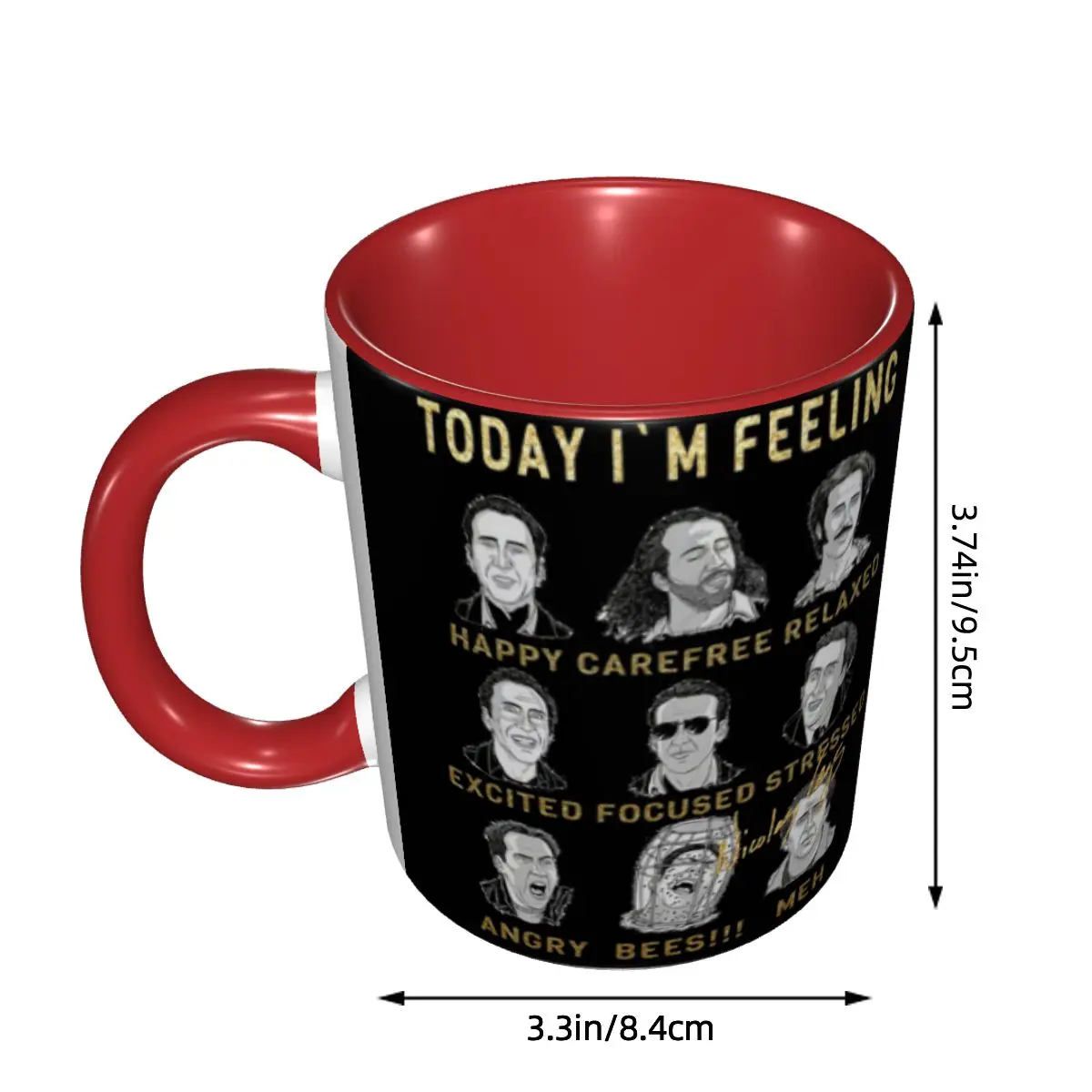 Merry Christmas St Nicolas Cage Mug Funny Ceramic Coffee Cups Tea Mugs Milk Cup Drinkware Gift for Friends DIY Custom