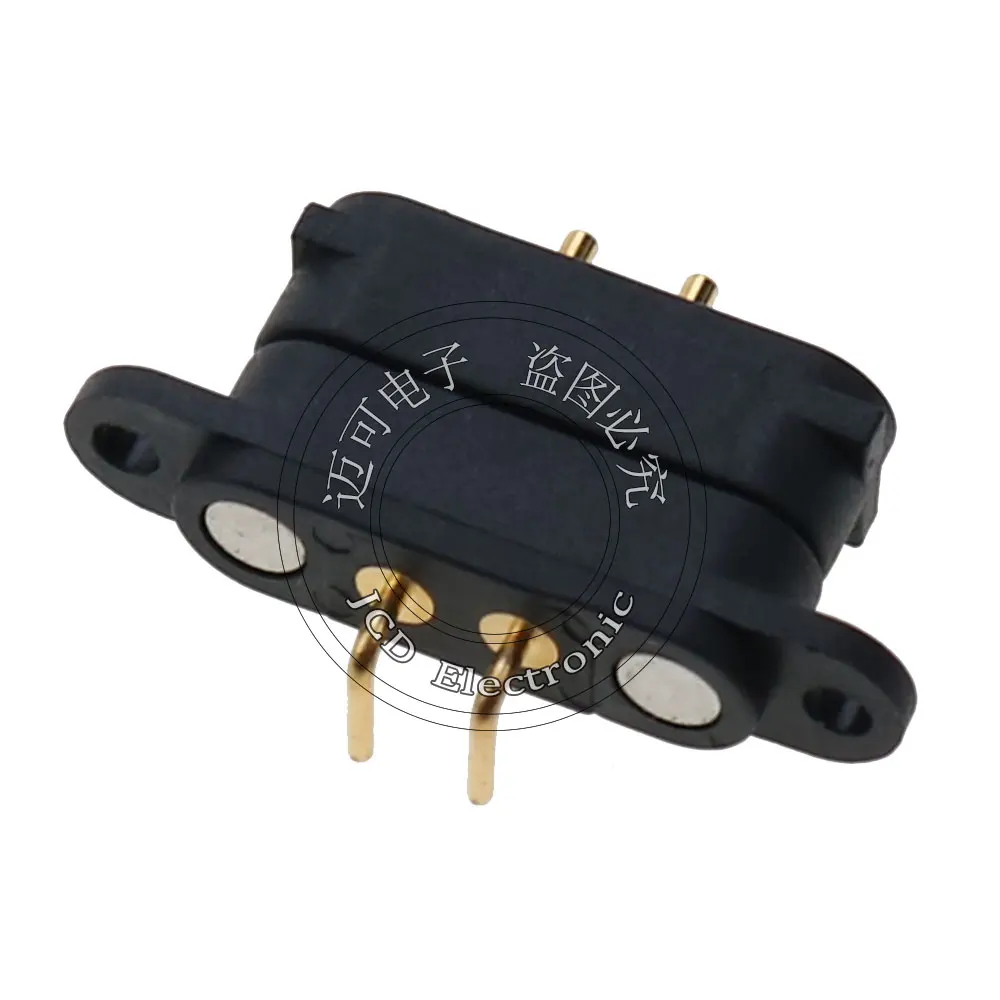 Pogo Pin 2-Pin Male Female Head 2Pin 2.80mm Spacing Power Charging Magnetic Absorber Male Female Seat Straight Needle Bending Ne image 2
