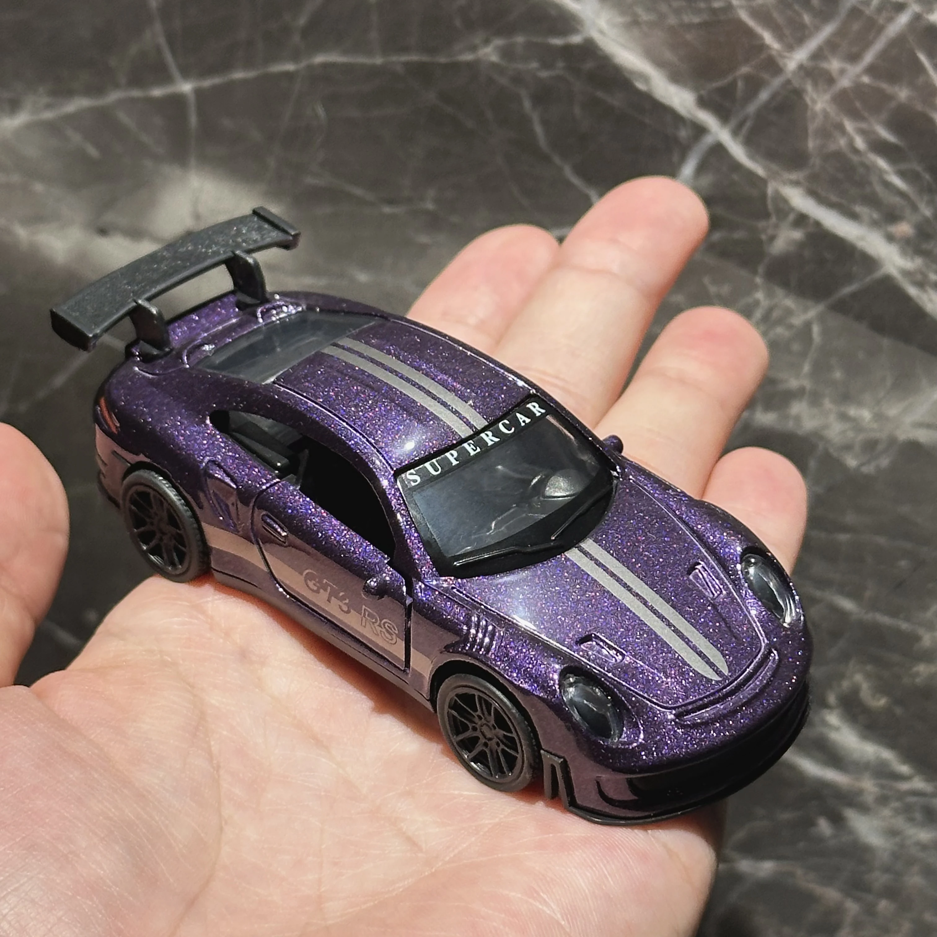 1/36 Scale 911 GT3RS Toys Diecast Alloy Pull Back Car Model Openable Double Doors Collectible Vehicle Gift for Boys Car Fans