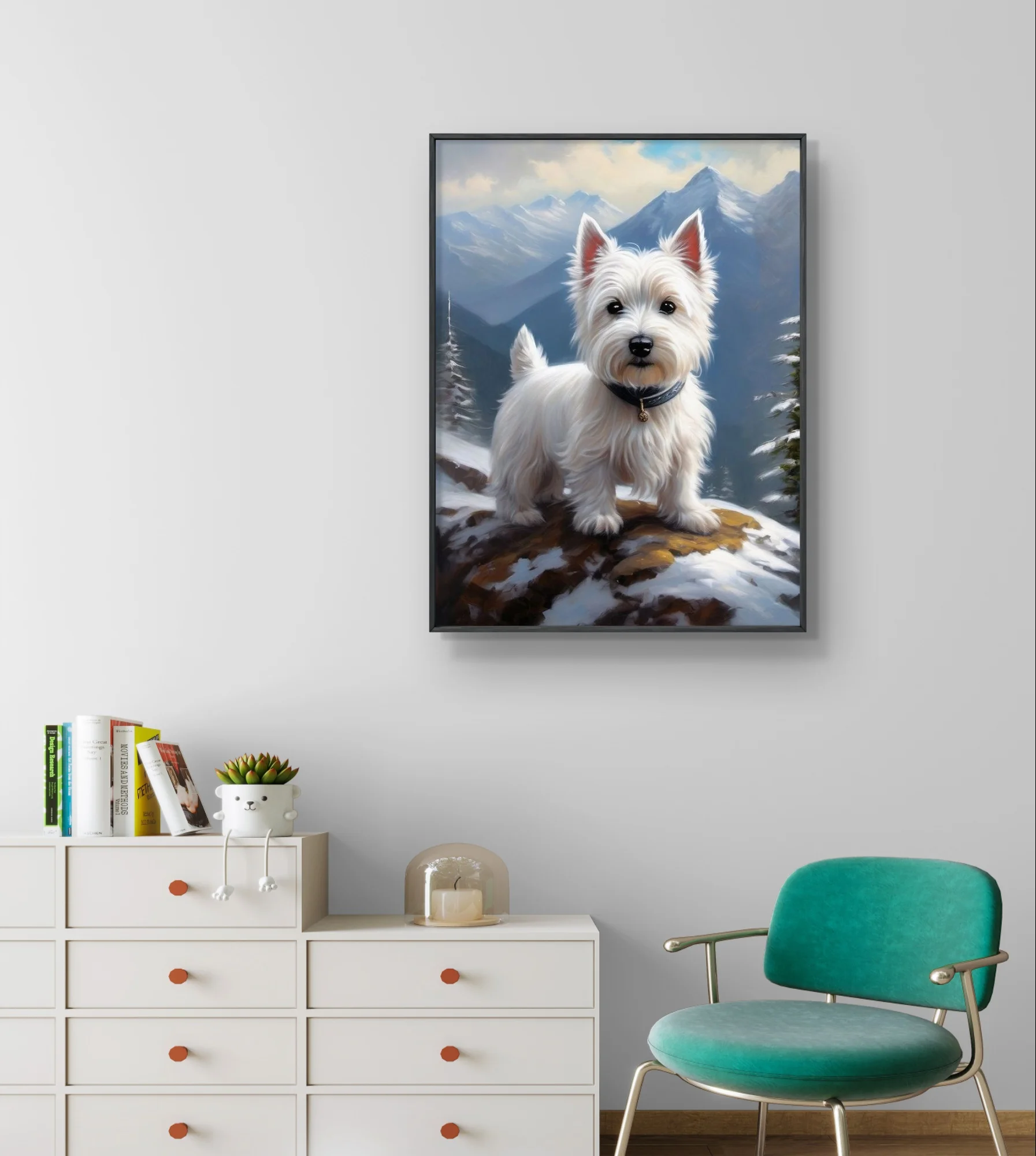 West Highland White Terrier 5D Diamond Painting Scotland Pet Dog Mural Diy Diamond Embroidery Cross Stitch Gift Home Wall Decor