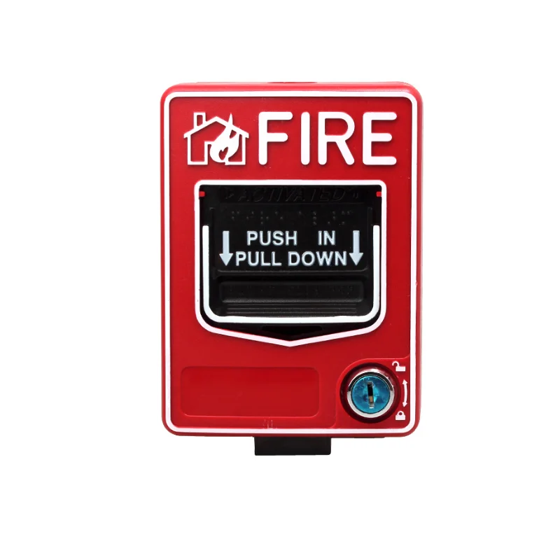 Fire Alarm System Manual Call Point Button Fire Push In Pull Down Emergency Alarm Switch