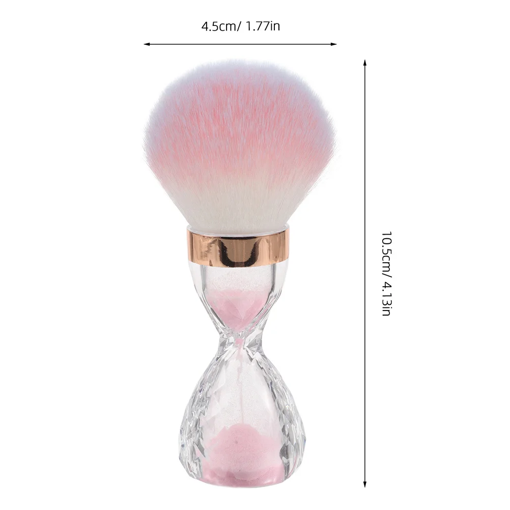 2Pcs Beauty Tools Nail Dust Brush Shape Soft Bristles Large Head for Powder Application Efficient Cleaning Portable