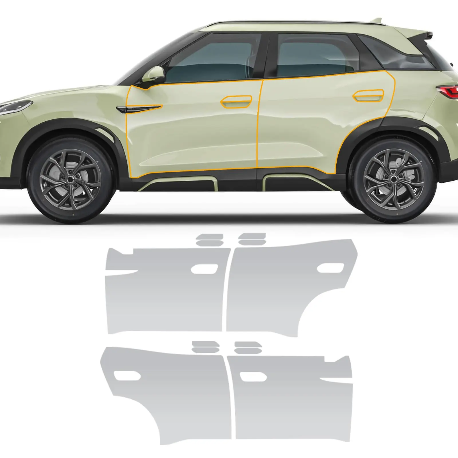 

For BYD Yuan UP ATTO 2 2024 2025 TPU Bumper Pre-cut PPF Clear Paint Protective Film Custom Anti Scratch Self Healing Shield ﻿