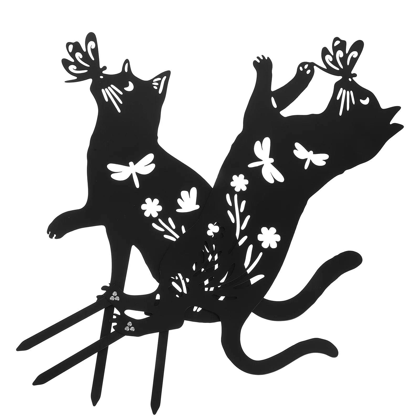 

2Pcs Garden Animal Stake Durable Iron Yard Decor Outdoor Decorative Animal Stakes Garden Inserted Decor Patio Lawn Ornament