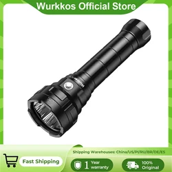 Wurkkos DL70 Scuba Diving Flashlight Ultra-Bright Dual 26650 Battery 13000 Lumens IPX8 Waterproof LED Light 4*XHP50B 4 Modes