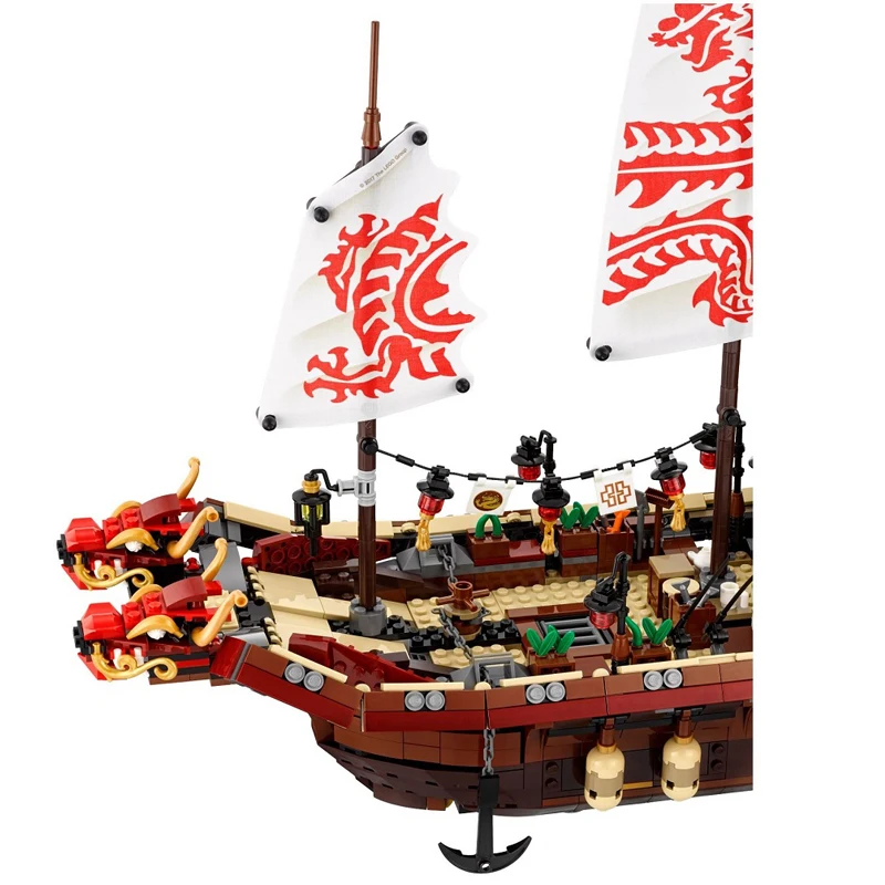 IN Stock Movie Series Compatible 70618 06057 Fate Bounty Levels Flying Ship Building Blocks Bricks Kid Christmas Gifts 2338PCS