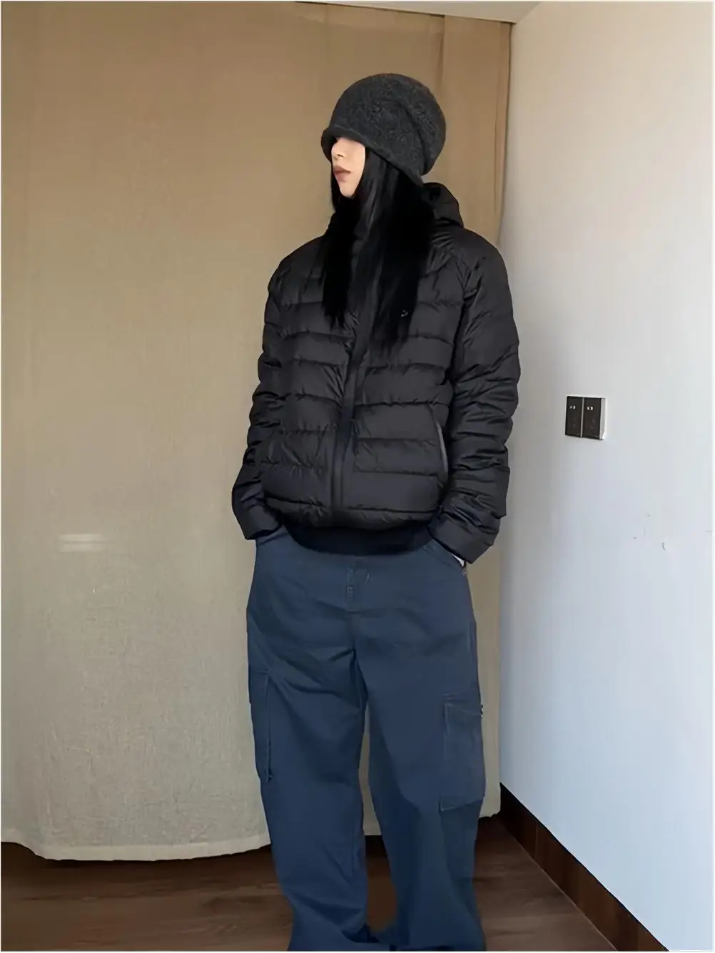 Stylish Lightweight Cotton Jacket Women's Winter New Loose Hooded Thickened Couple Cotton Coat Korean Style Long Sleeve Zipper