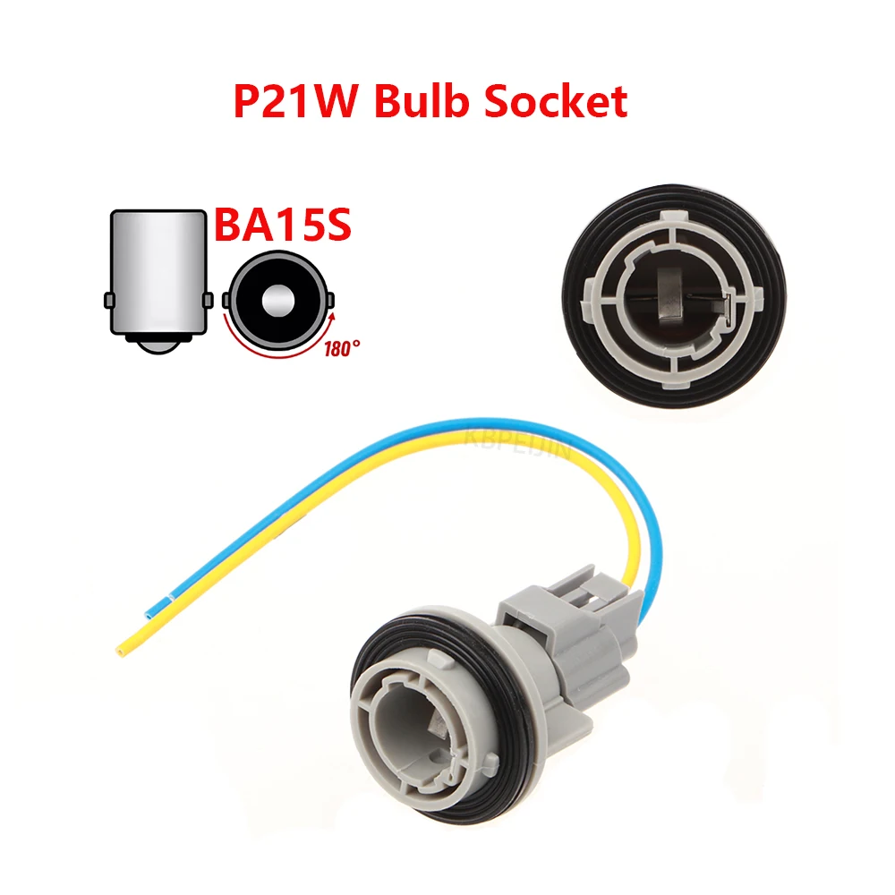 

1 Set Car Light Socket Adapter BA15S P21W Bulb Holder For Mazda 3 M5 M8 Connector Accessories