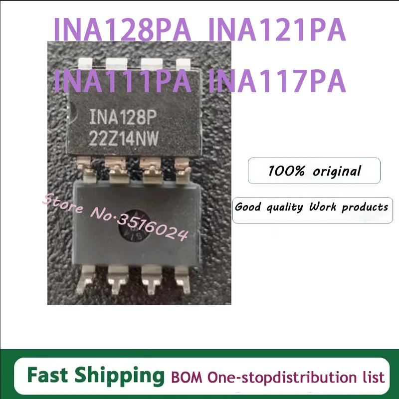 5 pcs INA128P INA128PA INA111P INA111PA INA121P INA121PA INA117P DIP-8 100% New Original