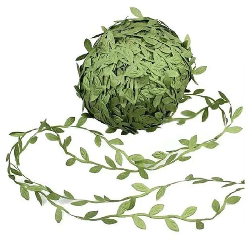 

10M Artificial Leaf Vine Simulation Foliage Garden Party Wedding Decoration Vines Green Leaves Rattan Wreath Home Decor Wall