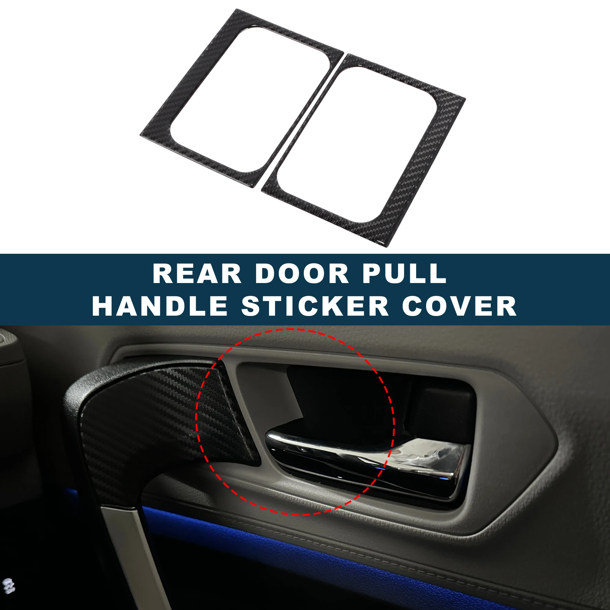 

UXCELL Rear Door Pull Handle Sticker Cover for Ford F-150 2004-2008 for Lincoln Mark LT