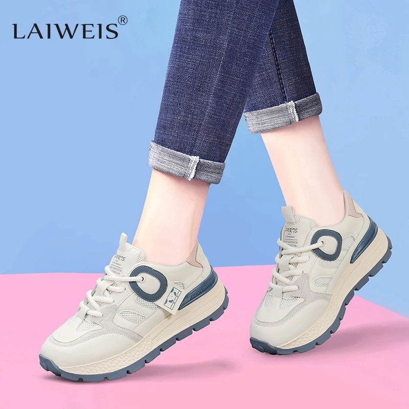 

Luxury Brand Retro Flat Platforms Women Sneakers Outdoor Non Slip Ladies Casual Sports Shoes Students Leather Shoes Woman