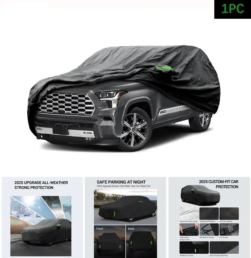 

Car Cover Custom Fit Waterproof All Weather for Automobiles Rain Snow Sun Protector Indoor Outdoor For Toyota Sequoia 2007-2025