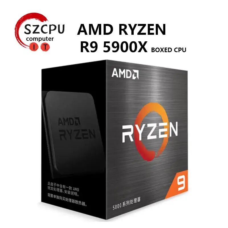 

New AMD Ryzen 9 5900X R9 5900X 3.7 GHz Twelve-Core 24-Thread CPU Processor 7NM L3=64M 100-000000061 Socket AM4 New but without