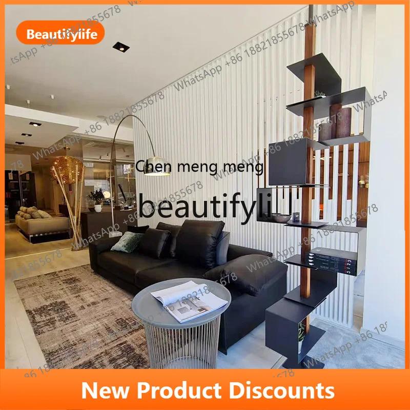 X Minimalist Bookshelf Rotating Bookcase Display Home Partition Entrance Multi-layer Metal Storage Rack