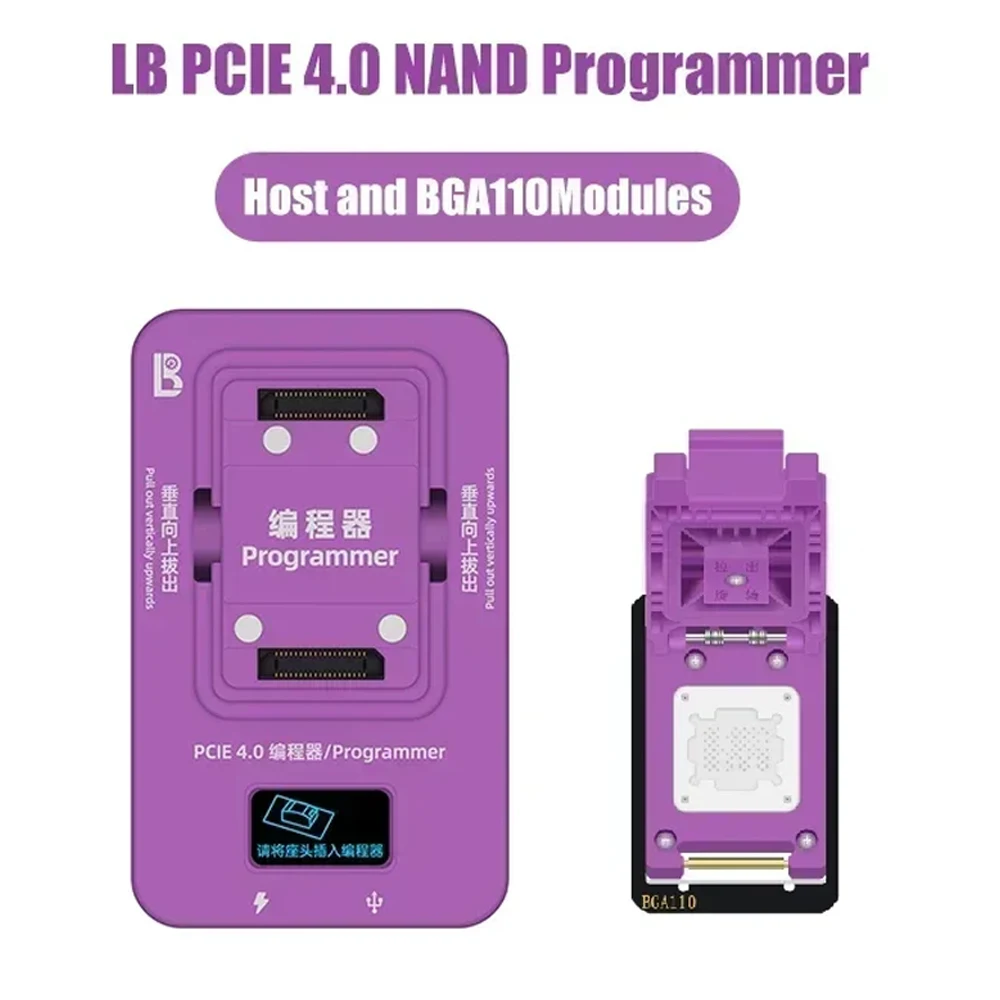 مبرمج LuBan BGA70/110/315 PCIE Nand لهاتف iPhone iPad Nand سعة توسيع البيانات مراجعة أدوات Unbinding للقرص الصلب Wifi