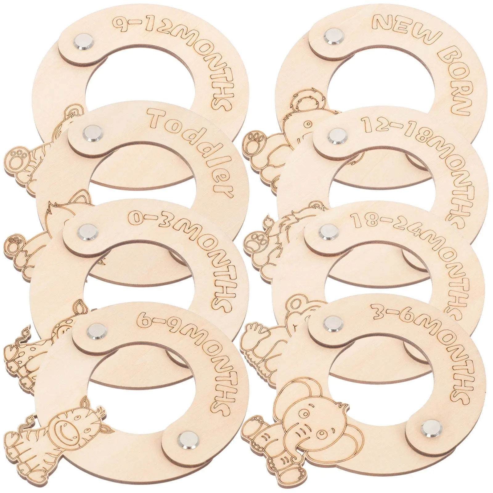 

Набор из 8 деревянных разделителей для детской одежды: эффективное решение для организации хранения в шкафу, для младенцев и малышей, декор для дома, подарок