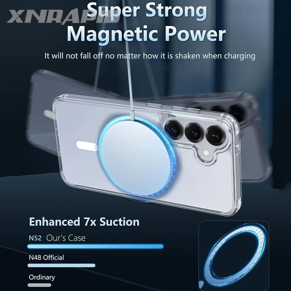 Shockproof TPU+PC Magnetic Case For Samsung Galaxy A56 A36 A26 A16 A15 A35 A55 A54 5G Clear Back Cover Phone Case - náhled 3