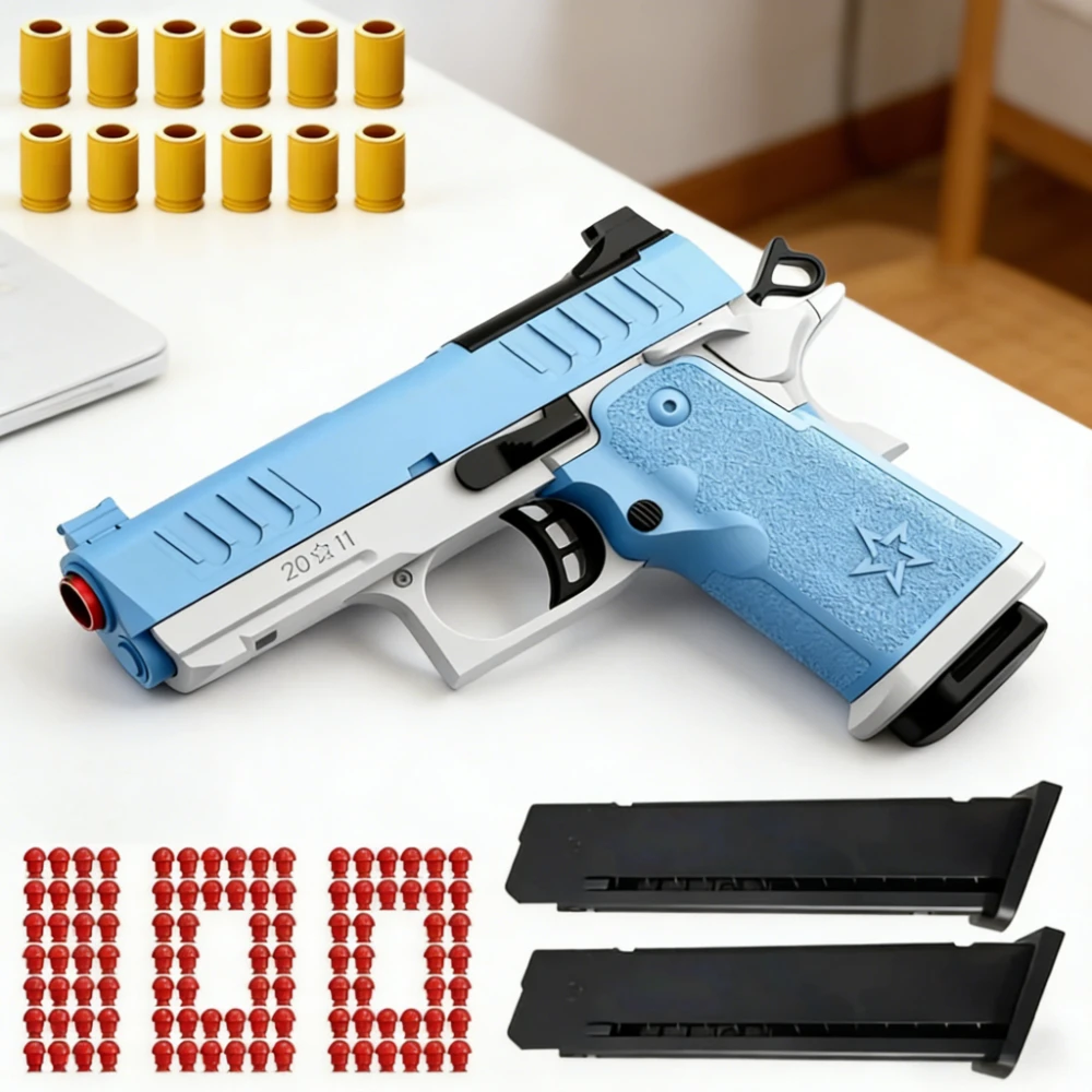 

Игрушечный пистолет 2011/G17 с выбросом гильз и отдачей - непрерывная стрельба, пустые гильзы, для игр на открытом воздухе, для подростков и взрослых