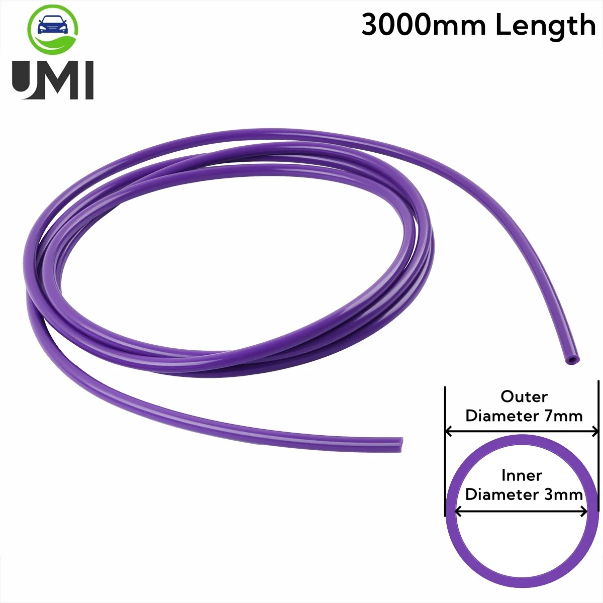 10 Feet ID 3mm Fuel Air Silicone Hose Car Vacuum Tube Auto Racing Intercooler Line Pipe 3 Meter Purple Red Blue Black Color