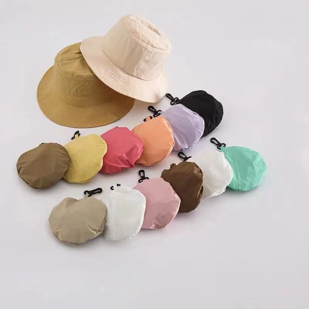 

Convenient Korean Style Baby Sun Protection Cap Quick Dry Breathable Kids Bucket Hat Foladble Cotton Children Fishman Hat Boys
