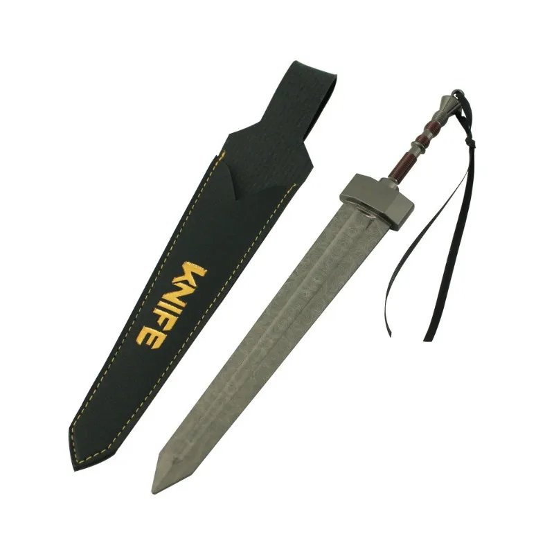 22 cm/8,66 in Eldenn Spiel Peripheriegeräte Damaskus Stahl Gemusterten Riesen Schwert Legierung Waffe Modell Spielzeug Ornamente Requisiten Sammlung geschenk
