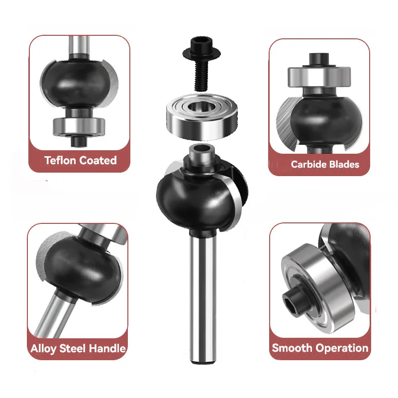 Convex Circular Groove Tungsten Steel Milling Bit Hidden Slot Cutter For Cabinet Screen Door Wood Router Accessories