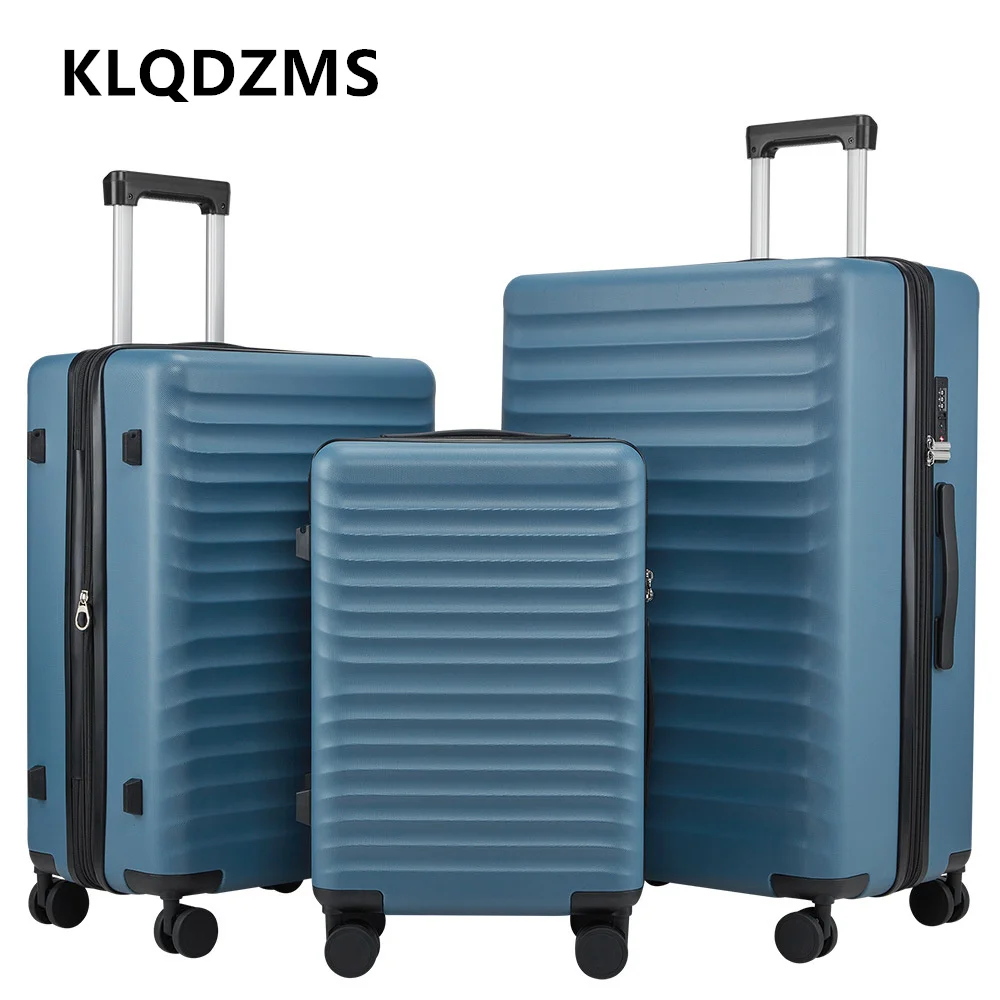 

KLQDZMS Чемодан из АБС-пластика + ПК, новая посадочная коробка, женский чемодан на колесиках, 20 дюймов, 24 дюйма, 28 дюймов, комбинированная коробка из трех частей с колесиками для багажа