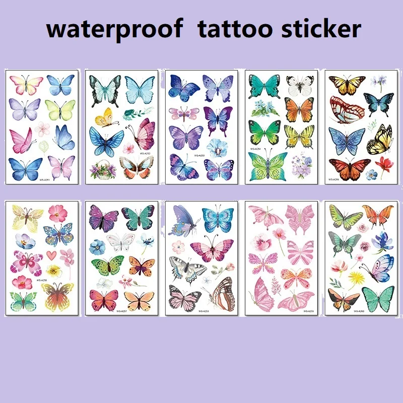 Tattoos for Children Butterfly Temporary Tattoos for Man New Tattoo Temporary Waterproof for Kids Woman Waterproof Tattoo