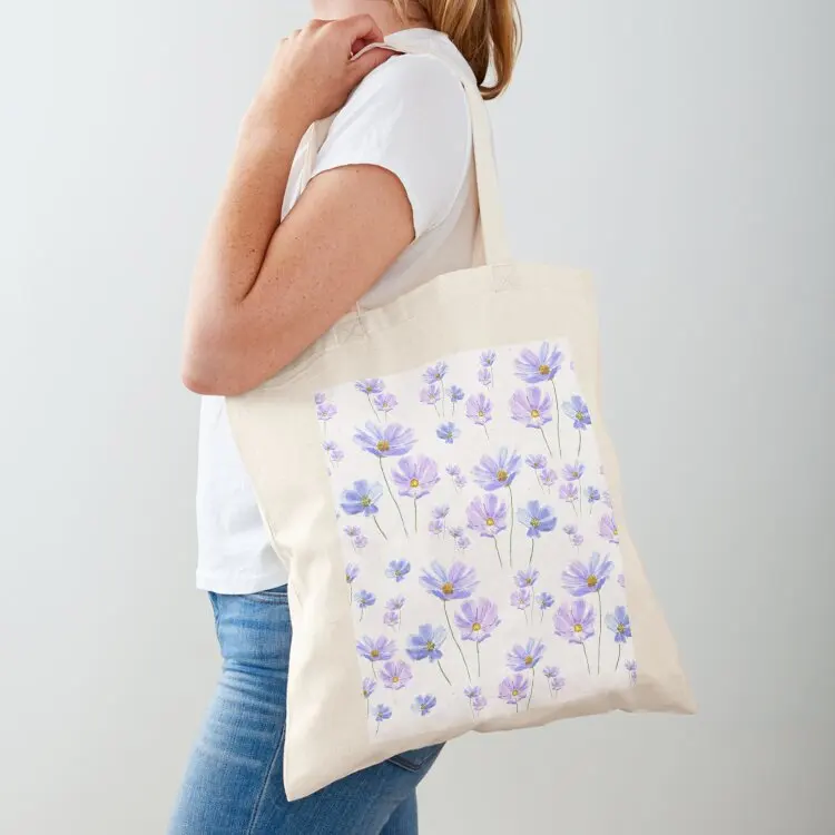 

purple cosmos pattern Tote Bag Canvas stote bag shopper bag women canvas tote woman shopper woman