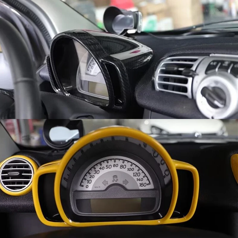 For Smart Brabus 451 Fortwo Car Dashboard Frame Instrument Circle Decorative Sticker Car Interior Modification Accessories