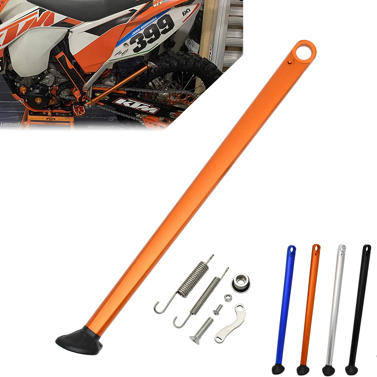 

Motorcycle Kickstand Side Stand+Spring Kit For KTM EXC EXC-F XC XC-W XCF XCF-W Six Days 125 150 250 300 350 450 500 2017-2023